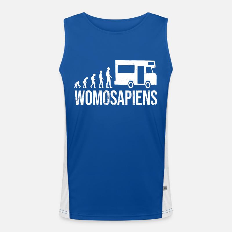 Womosapiens Wohnmobil Evolution Funktionelles Kontrast-Tank Top für Männer 