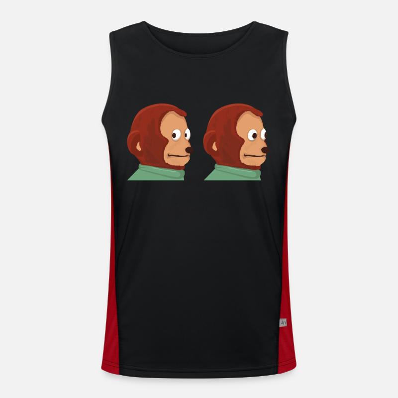 Funny monkey puppet meme Men's Functional Contrast Tank Top 