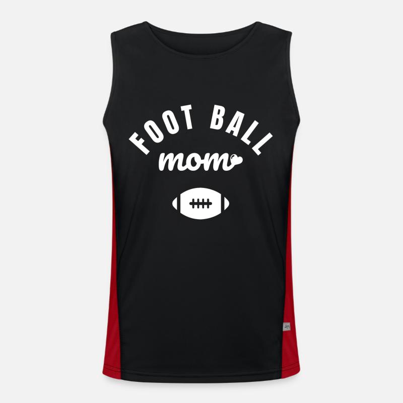 Fußball Mama Funktionelles Kontrast-Tank Top für Männer 