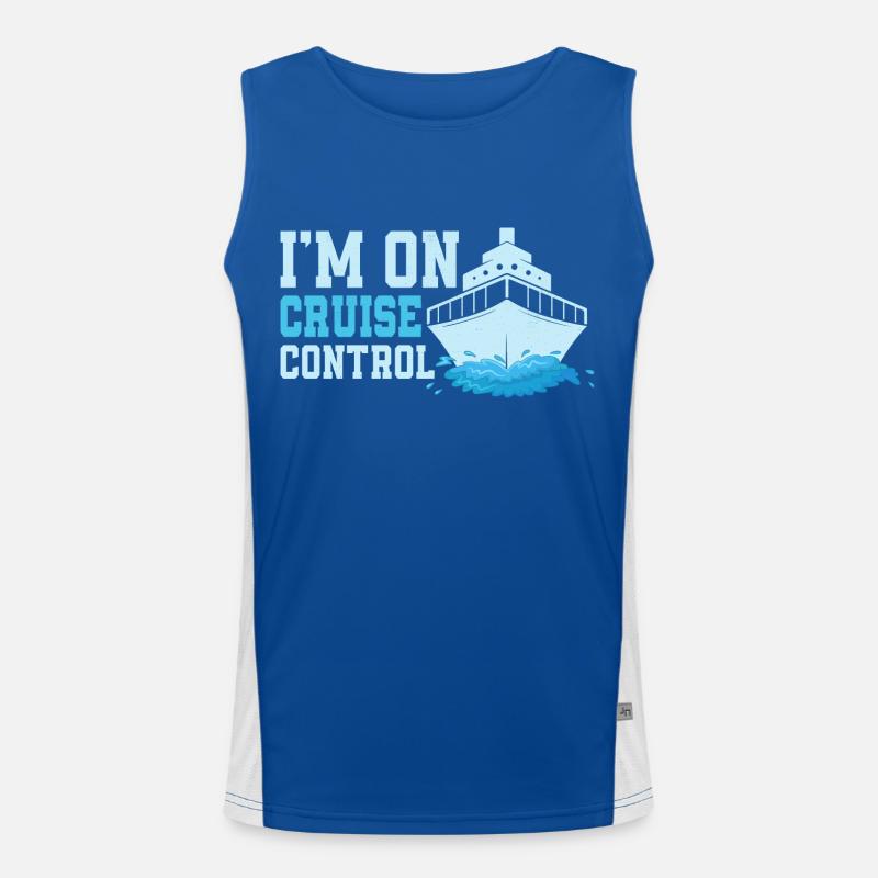 I'm On Cruise Control Crusing Vacation Cruiser Funktionelles Kontrast-Tank Top für Männer 