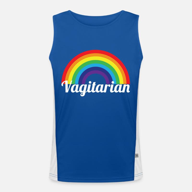 LGBTQ Nonbinary Coloré Rainbow Flag LGBTQ + Pride Débardeur respirant contrasté Homme 