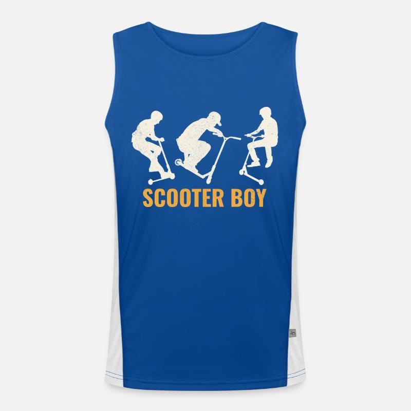 Stunt Scooter Boy Freestyle Scootering Riding Men's Functional Contrast Tank Top 