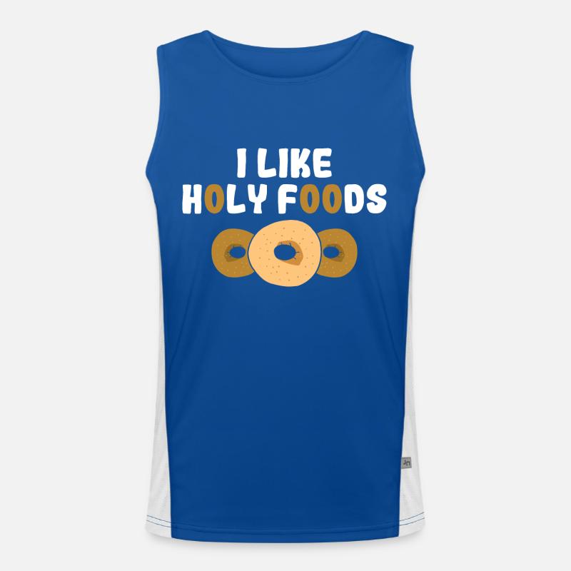 Bagel Spruch Geschenk Funktionelles Kontrast-Tank Top für Männer 