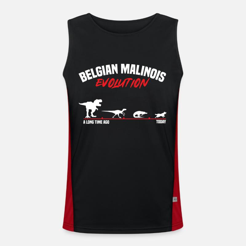 Malinois Belgischer Schäferhund Mechelaar Hund Funktionelles Kontrast-Tank Top für Männer 
