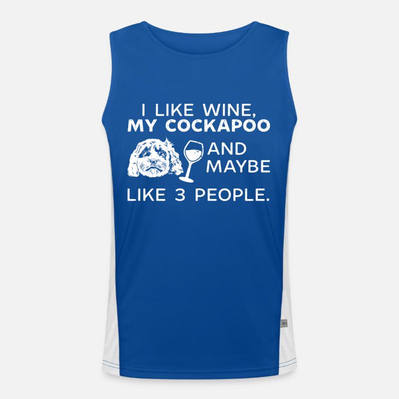 Cockapoo Hund Funktionelles Kontrast-Tank Top für Männer 