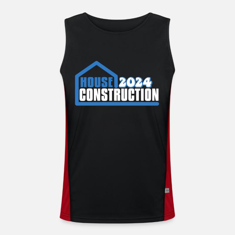 Construction de maisons 2024 Débardeur respirant contrasté Homme 