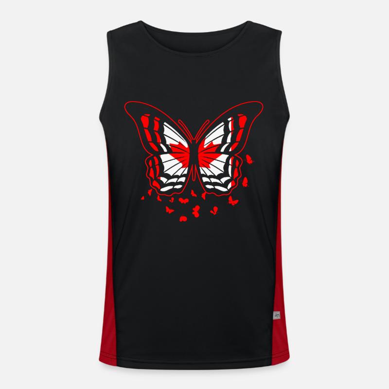 Kanada Flagge Funktionelles Kontrast-Tank Top für Männer 