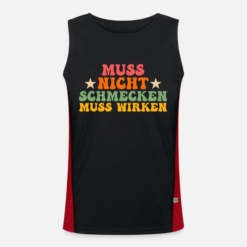 Muss Net Schmecke Muss Wirke Funktionelles Kontrast-Tank Top für Männer 