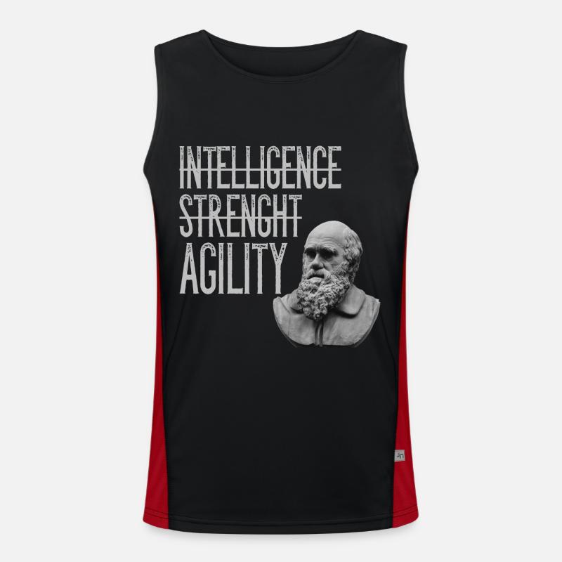 Charles Darwin Agility Agility Adaptable Men's Functional Contrast Tank Top 