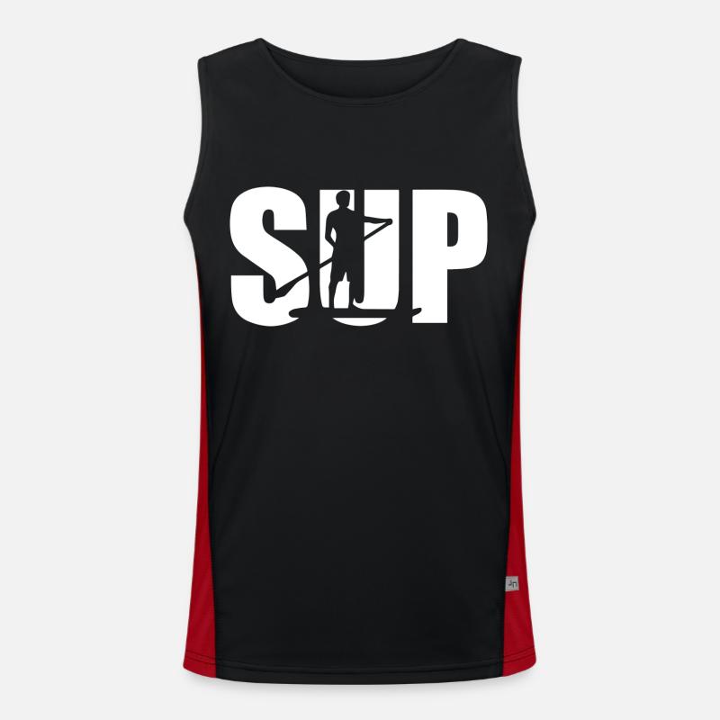 Skateboard SUP Surfen Funktionelles Kontrast-Tank Top für Männer 