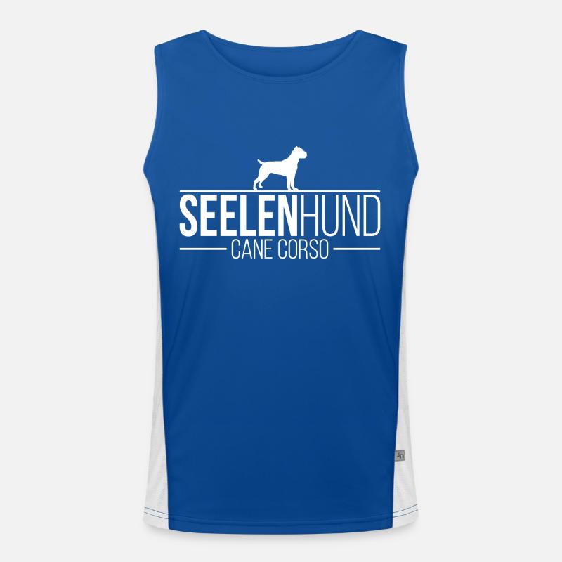 Cane Corso Seelenhund Hundespruch Hunde Wilsigns Funktionelles Kontrast-Tank Top für Männer 