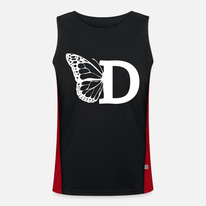 Brief des Schmetterlings Funktionelles Kontrast-Tank Top für Männer 