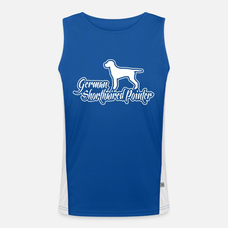 German Shorthaired Pointer Jagdhunde Hund Wilsigns Funktionelles Kontrast-Tank Top für Männer 