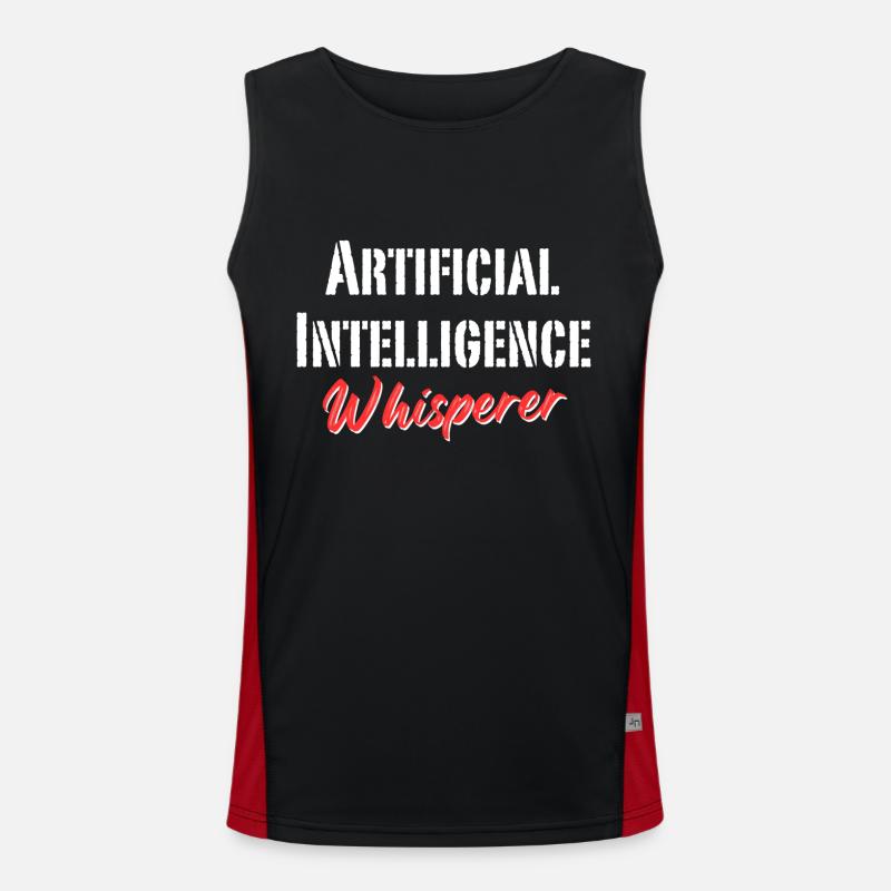 Artificial intelligence whisperer Men's Functional Contrast Tank Top 