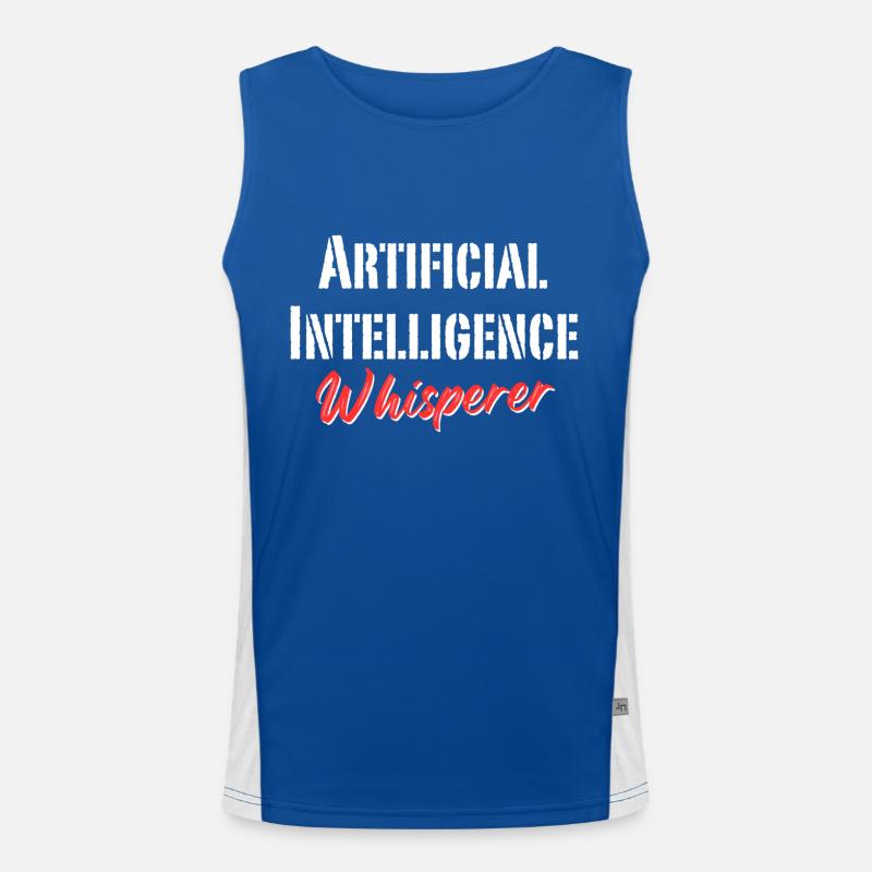 Artificial intelligence whisperer Men's Functional Contrast Tank Top 