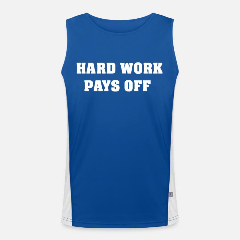 Hard Work pays off Men's Functional Contrast Tank Top 