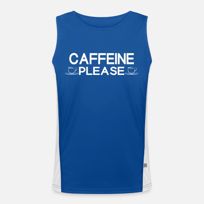 Koffein Bitte Funktionelles Kontrast-Tank Top für Männer 