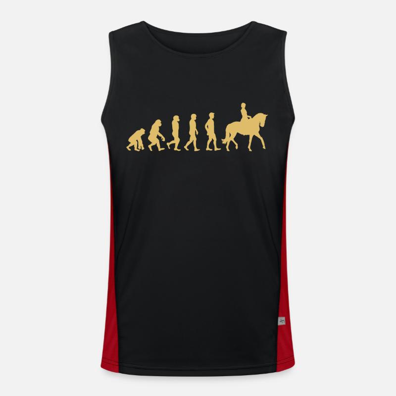 Pferd Reiten Evolution Funktionelles Kontrast-Tank Top für Männer 