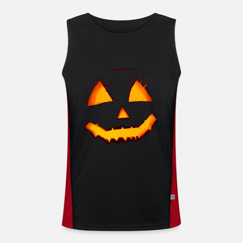 Pumpkin Halloween Funktionelles Kontrast-Tank Top für Männer 
