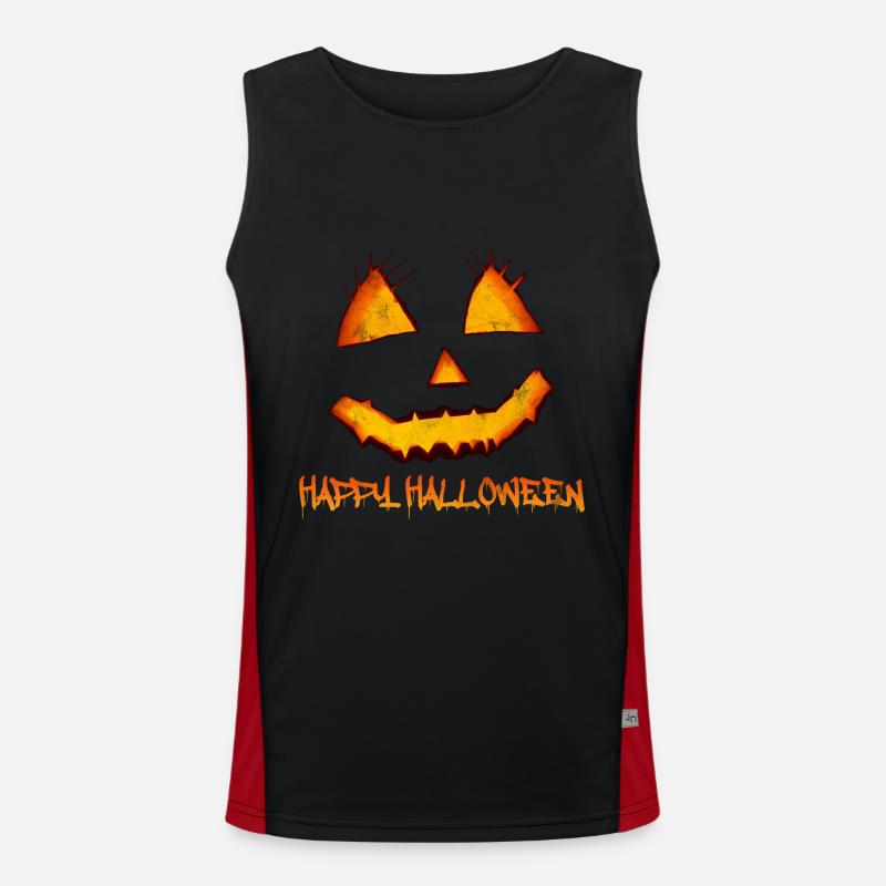 Pumpkin Halloween Funktionelles Kontrast-Tank Top für Männer 