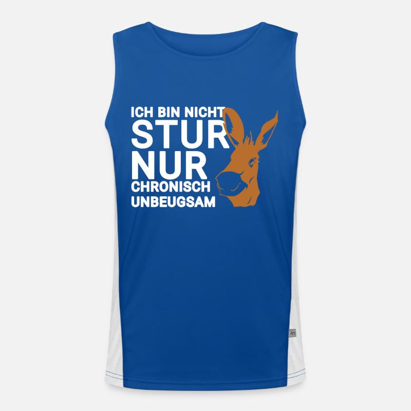 Ich Bin Stur - Lustiger Spruch Funktionelles Kontrast-Tank Top für Männer 