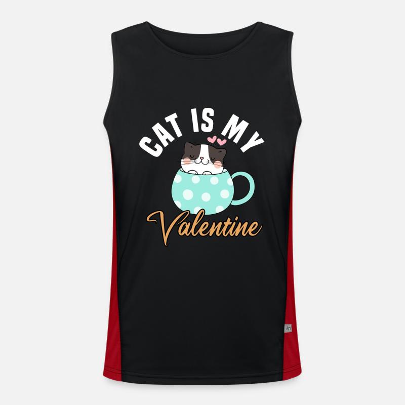Mon chat est mon Valentin Débardeur respirant contrasté Homme 
