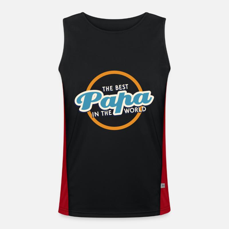 Daddy Father Daddy - Men's Functional Contrast Tank Top  - black/red