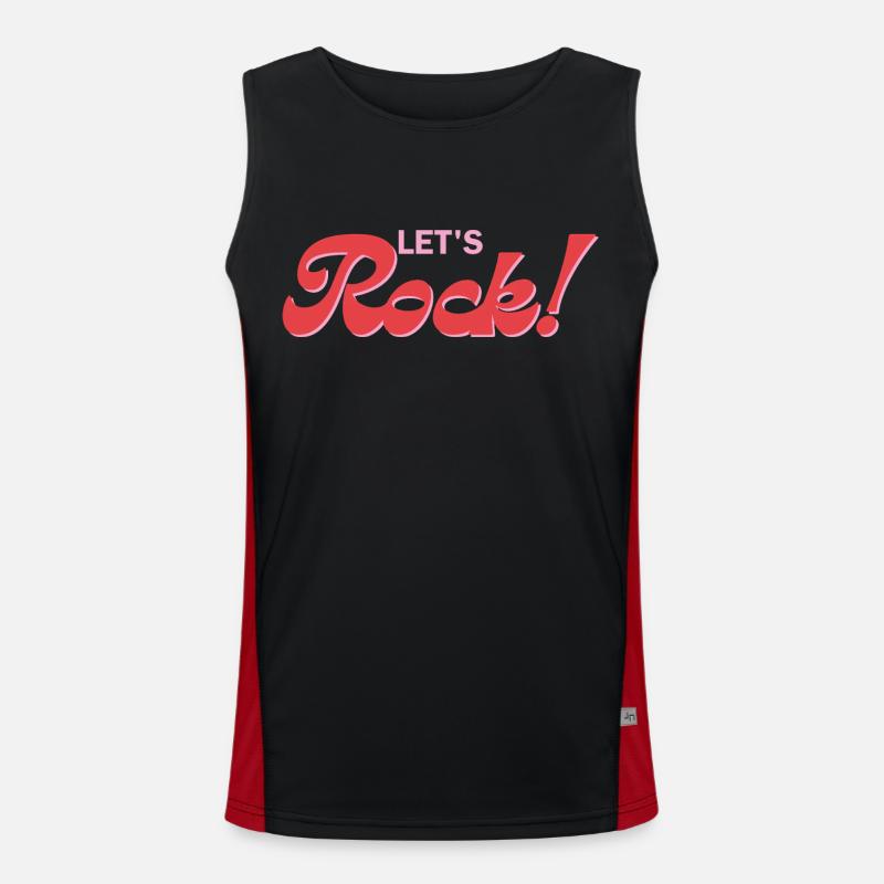 Let's Rock - Rock & Roll - Men's Functional Contrast Tank Top  - black/red