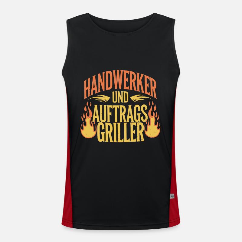 Handwerker und Auftragsgriller Funktionelles Kontrast-Tank Top für Männer 