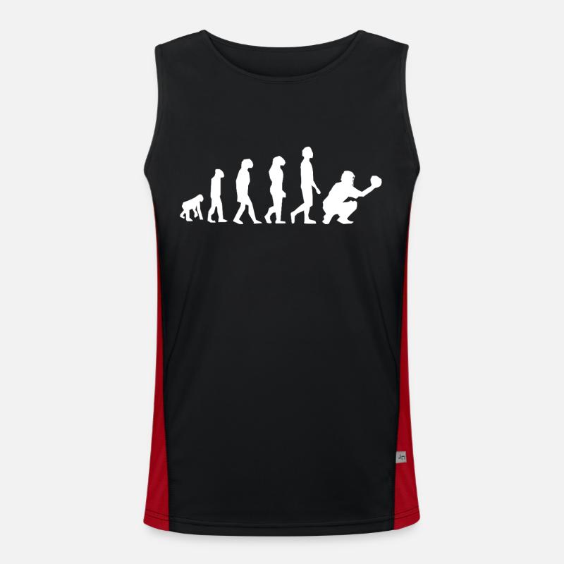 Evolution Baseball - Development Line - Men's Functional Contrast Tank Top  - black/red