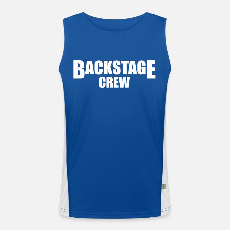 Backstage Crew Funktionelles Kontrast-Tank Top für Männer 