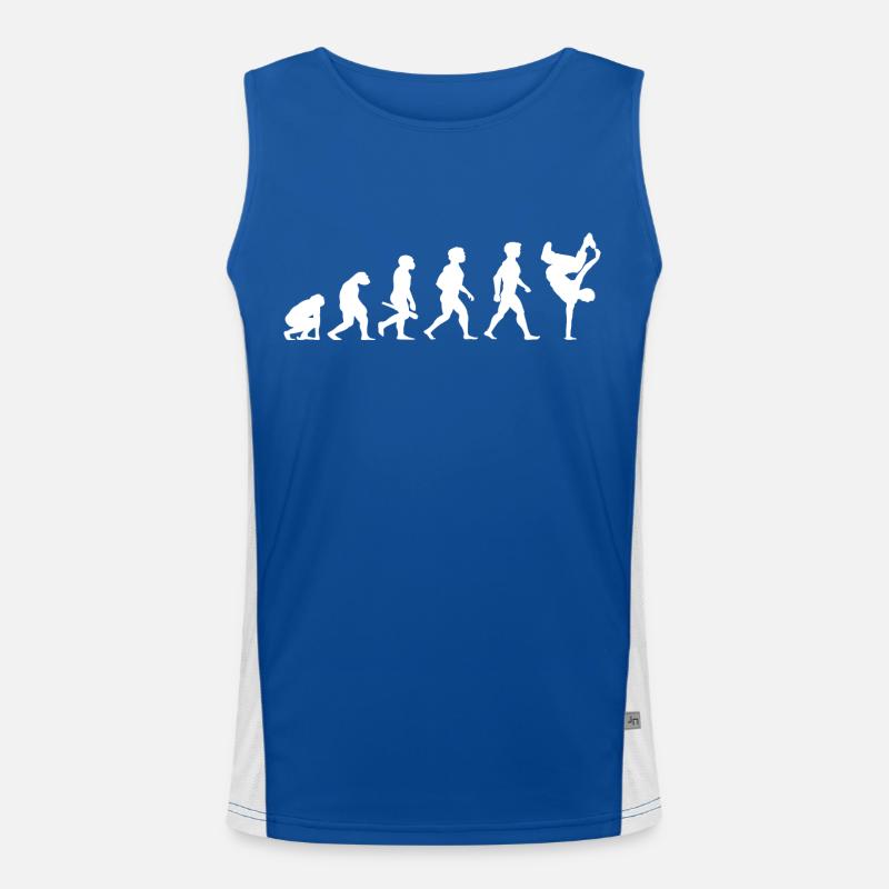 Evolution Breakdance Breaking Breakdancing Hip-Hop Funktionelles Kontrast-Tank Top für Männer 