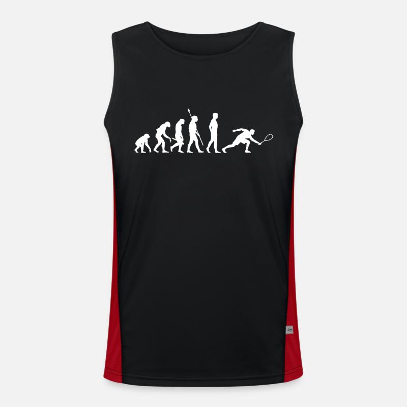 Squash Evolution - Men's Functional Contrast Tank Top  - black/red