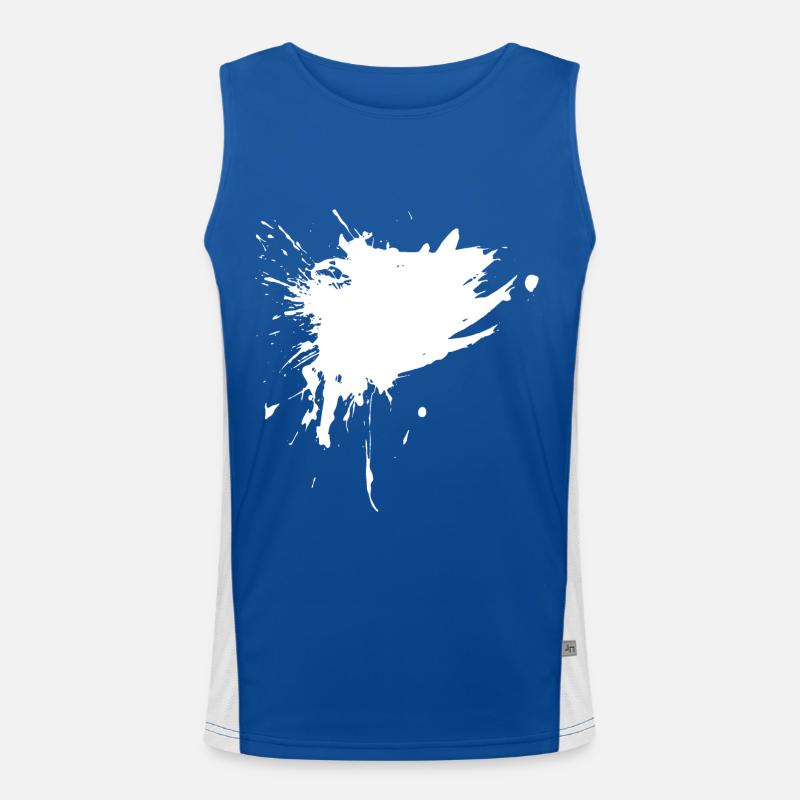 Fleck Bürste Klecks Vektor Design Neu Men's Functional Contrast Tank Top 