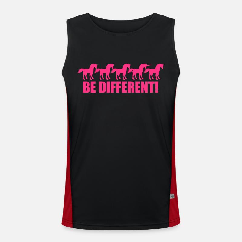 series be different unicorn horse pattern design u Men's Functional Contrast Tank Top 