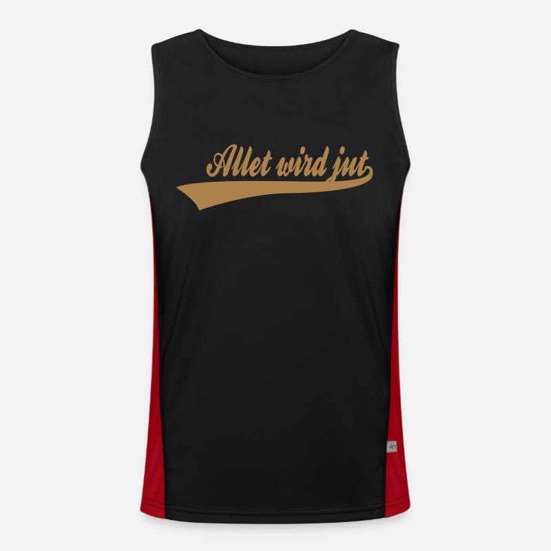 allet_wird_jut Funktionelles Kontrast-Tank Top für Männer 