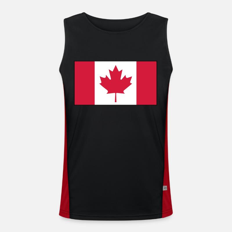 Canada flag Men's Functional Contrast Tank Top 
