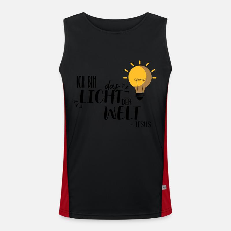 Ich bin das Licht Funktionelles Kontrast-Tank Top für Männer 