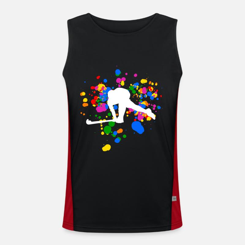 Chemise colorée de conception de hockey sur gazon Débardeur respirant contrasté Homme 