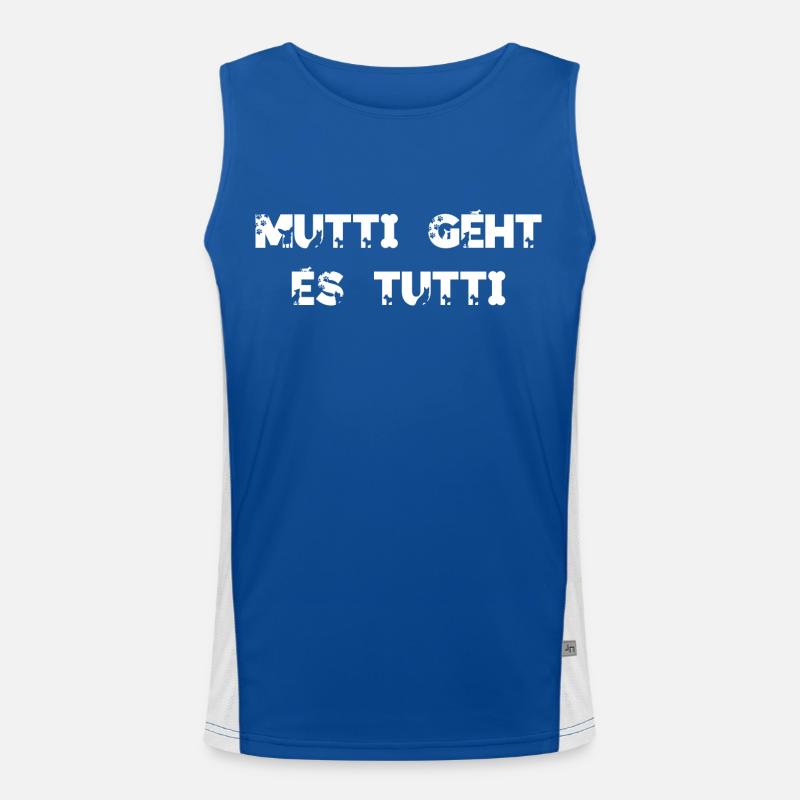 Mutti geht es tutti lustiger Spruch Mama Mutter Funktionelles Kontrast-Tank Top für Männer 