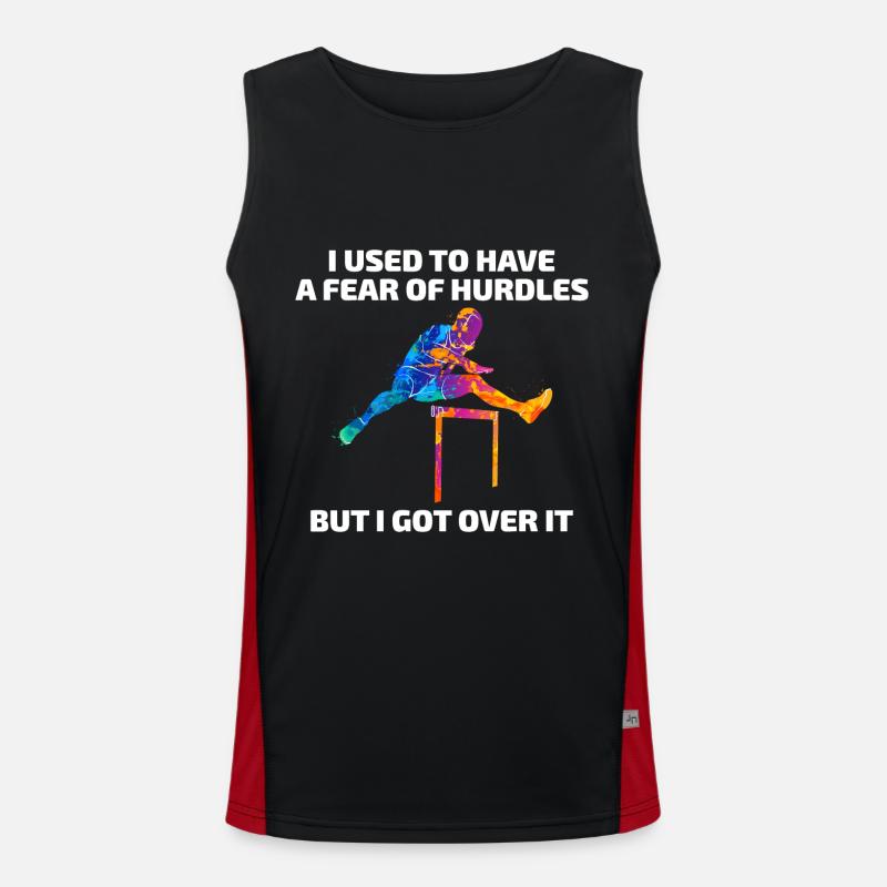 Hurdles Hurdling Hurdler Running Runner Athletes Men's Functional Contrast Tank Top 