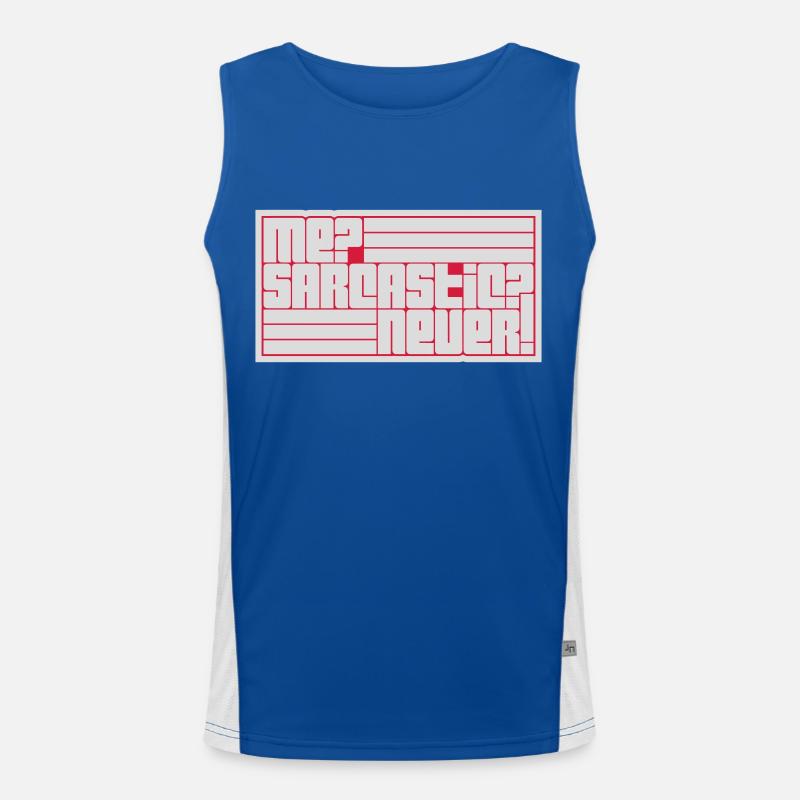 me sarcastic never Zitat Funktionelles Kontrast-Tank Top für Männer 