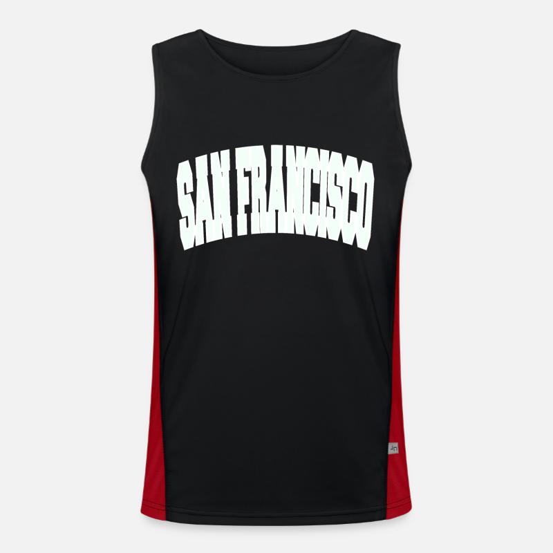 SAN FRANCISCO College Funktionelles Kontrast-Tank Top für Männer 