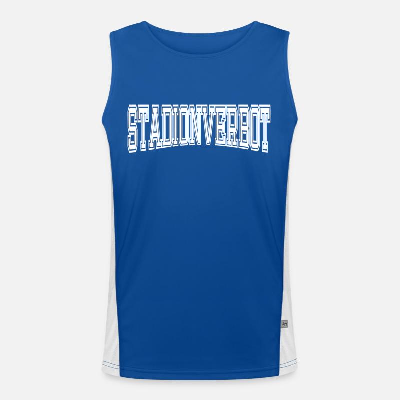 Interdiction de stade - design pour hooligans et ultras Débardeur respirant contrasté Homme 