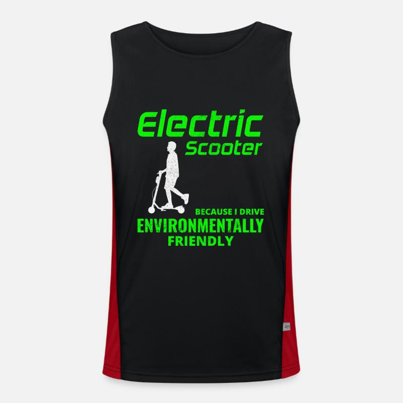 Electric Scooter Driver Motorized E-Scooter Men's Functional Contrast Tank Top 