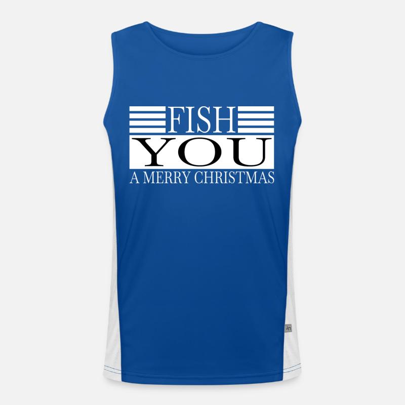 angling beards dino present idea jokes sea comic Funktionelles Kontrast-Tank Top für Männer 