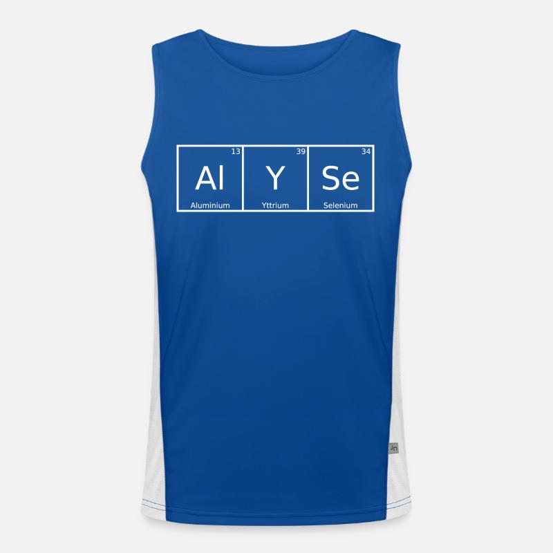 Alyse Name First name Chemistry Periodic Table Elements Men's Functional Contrast Tank Top 