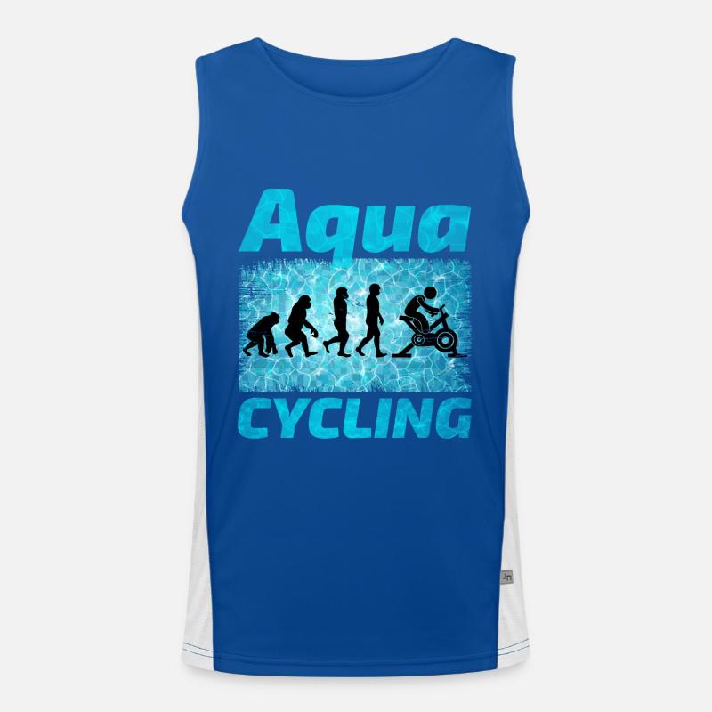 Aqua Cycling Schwimmbad Fitness Evolution Funktionelles Kontrast-Tank Top für Männer 