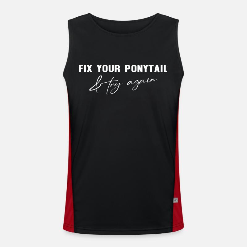 Fix Your Ponytail and try again Funktionelles Kontrast-Tank Top für Männer 
