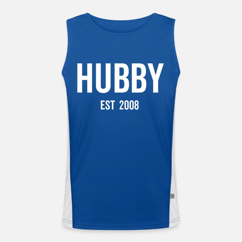 Hubby Est 2008 Men's Functional Contrast Tank Top 